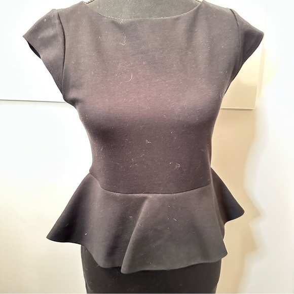 Alice + Olivia Black Peplum Dress - Picture 5 of 8